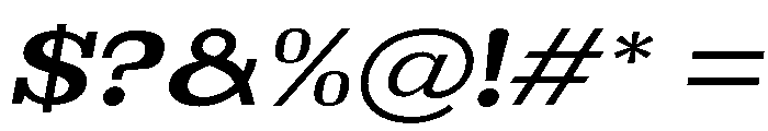 Brimonta Bold Expanded Slant Font OTHER CHARS
