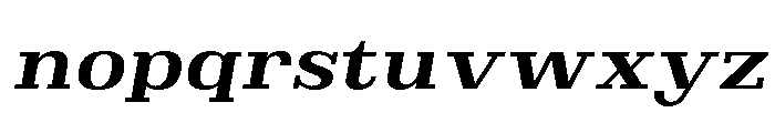 Brimonta Bold Expanded Slant Font LOWERCASE