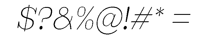 Brimonta ExtLt SemiCond Slant Font OTHER CHARS