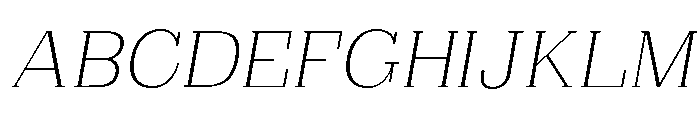 Brimonta Extra Light Slant Font UPPERCASE