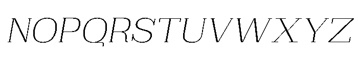 Brimonta Extra Light Slant Font UPPERCASE