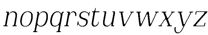 Brimonta Soft Light Cond Ita Font LOWERCASE