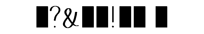 Brindle Hour Regular Font OTHER CHARS