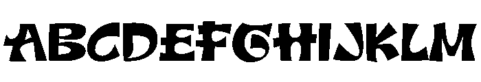 Brisck Font UPPERCASE