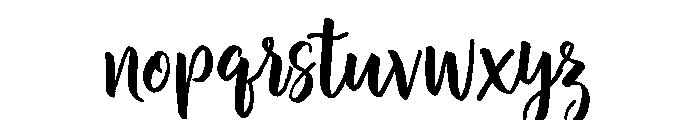 Brisella Script Font LOWERCASE
