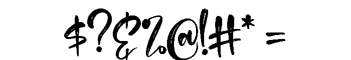 Bristleon Regular Font OTHER CHARS