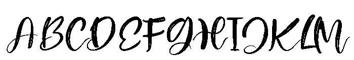 Bristleon Regular Font UPPERCASE