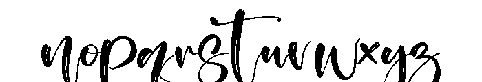 Bristleon Regular Font LOWERCASE