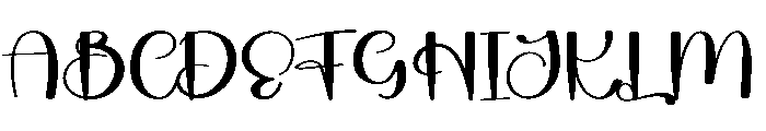 Brithany Calligraphy Font UPPERCASE