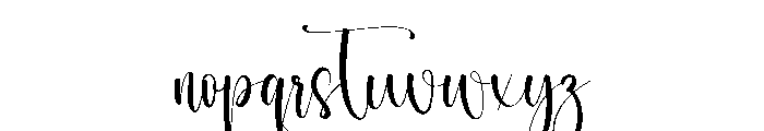 Brittany Writing Font LOWERCASE