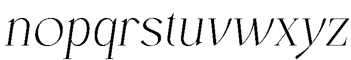 Brittish Italic Font LOWERCASE