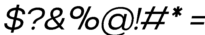 Broale Italic Font OTHER CHARS