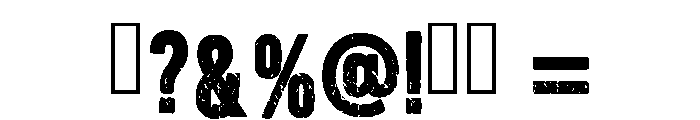 Broken Bold Regular Font OTHER CHARS
