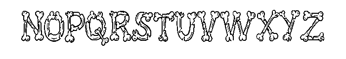 Broken Bones By Squeeb  Regular Font LOWERCASE