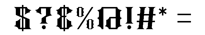 Broken Castle Font OTHER CHARS