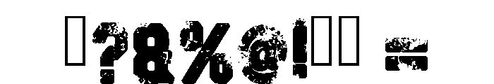 Broken Grunge Regular Font OTHER CHARS