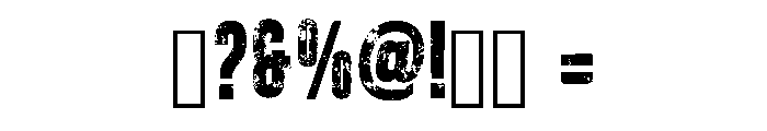 Broken Stamp Regular Font OTHER CHARS