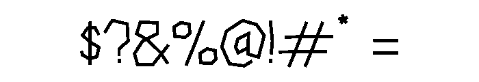Broken Thin Line Regular Font OTHER CHARS