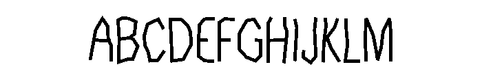 Broken Thin Line Regular Font UPPERCASE