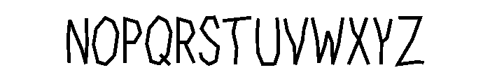 Broken Thin Line Regular Font UPPERCASE