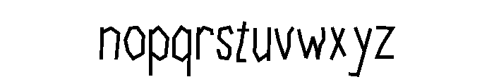 Broken Thin Line Regular Font LOWERCASE