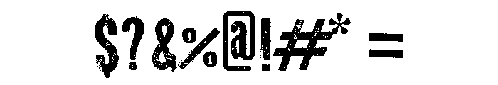 Broken grunge Font OTHER CHARS