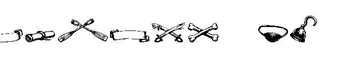 Broken rudder Doodles FONT