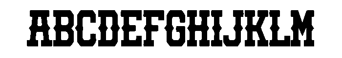 Bronco Heritage Font UPPERCASE