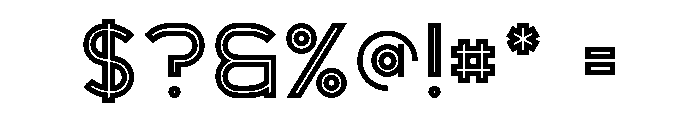 Bronx Inline Font OTHER CHARS