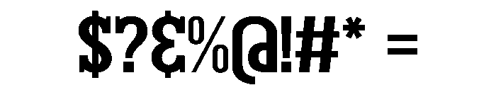 Bronze Block Regular Font OTHER CHARS