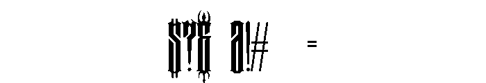 Brother Black Metal Regular Font OTHER CHARS