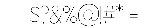 Browmtern Thin Font OTHER CHARS