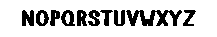 Brown Monster Font LOWERCASE