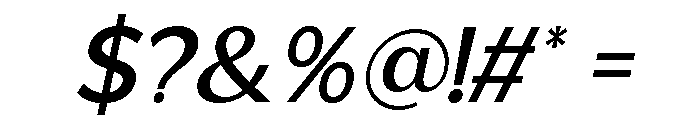 Broxide Italic Font OTHER CHARS