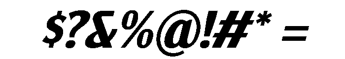 Brunson-Oblique Font OTHER CHARS