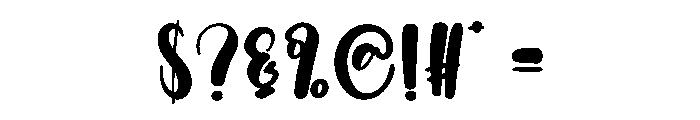 Brush Alphabet Font OTHER CHARS