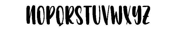 Brush Alphabet Font UPPERCASE