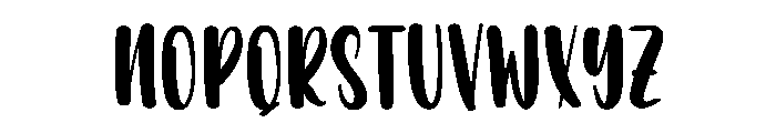 Brush Alphabet Font LOWERCASE