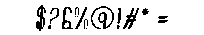 Brush Cromed Font OTHER CHARS