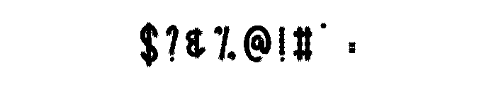 Brush Haunted Font OTHER CHARS