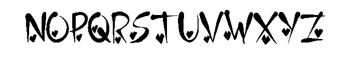 Brush Ink Heart By Sque Regular Font UPPERCASE