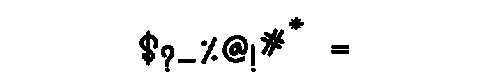 Brush Starboy Font OTHER CHARS