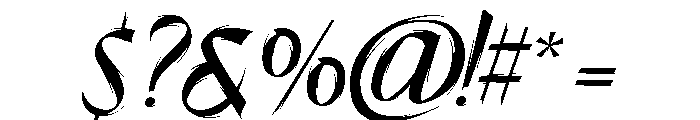 Brush endless Regular Font OTHER CHARS