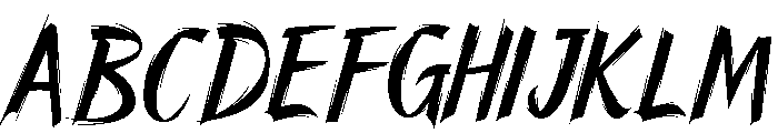 Brush endless Regular Font UPPERCASE