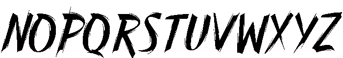 Brush endless Regular Font UPPERCASE