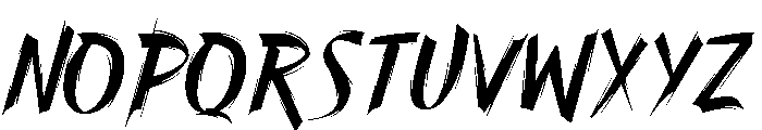 Brush endless Regular Font LOWERCASE