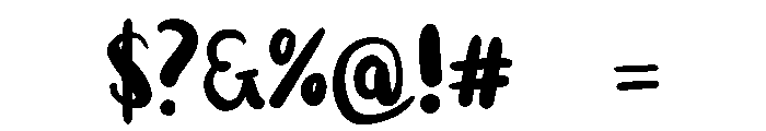 Brush letter Font OTHER CHARS