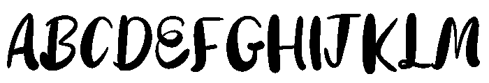 Brush letter Font UPPERCASE