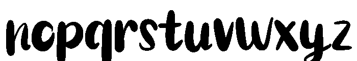 Brush letter Font LOWERCASE