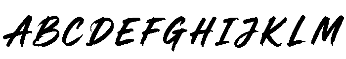 BrushScript Font UPPERCASE